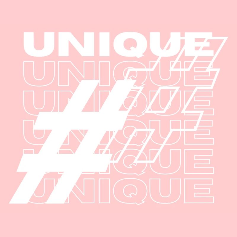 Unique Hashtag Typography