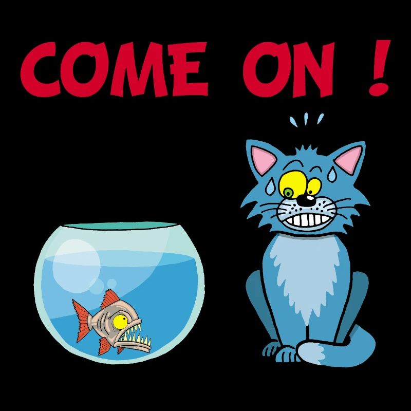 Chat et piranha
