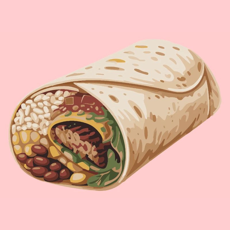 Burrito Wrap Illustration