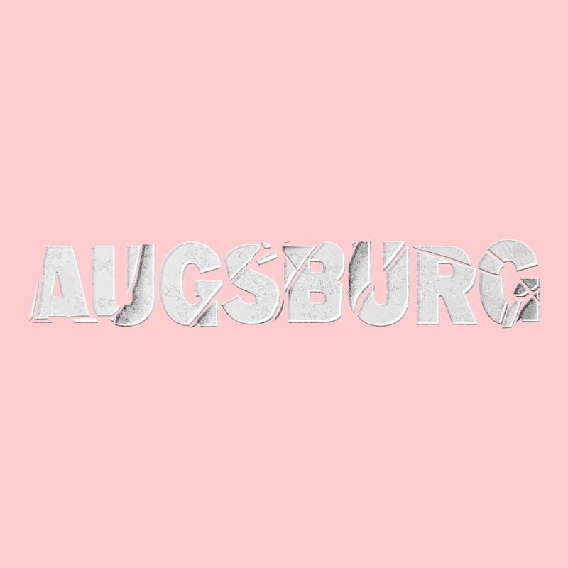 Augsburg Germany City Font Skyline Broken