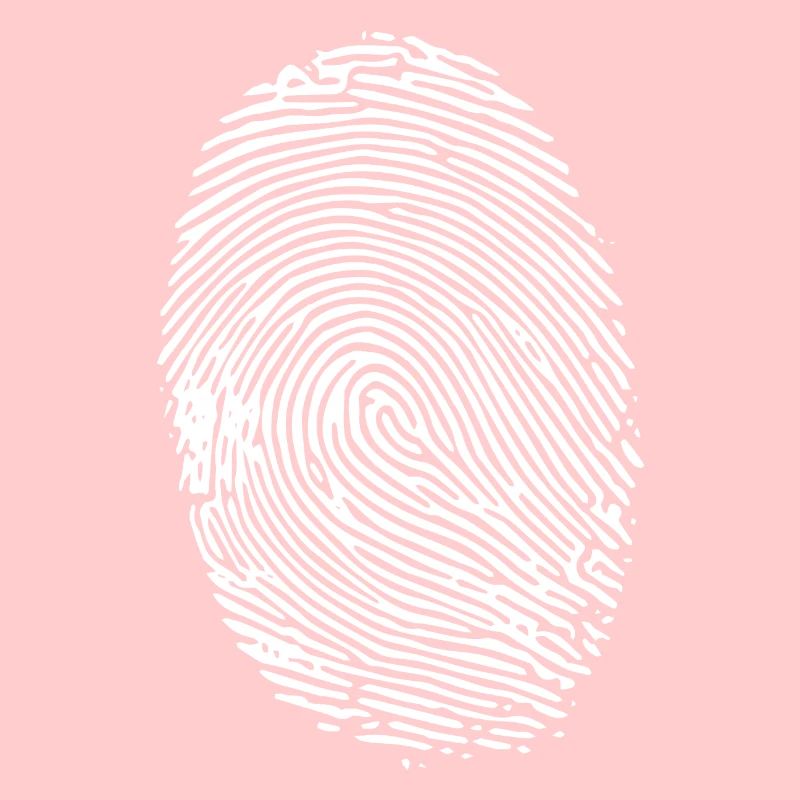Empreinte digitale ovale (blanc)
