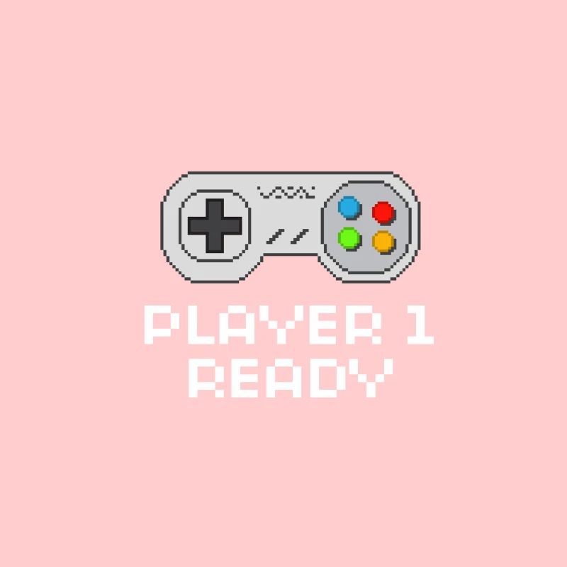Player One Ready Tee 8 bits Shirt Joypad Retro Game