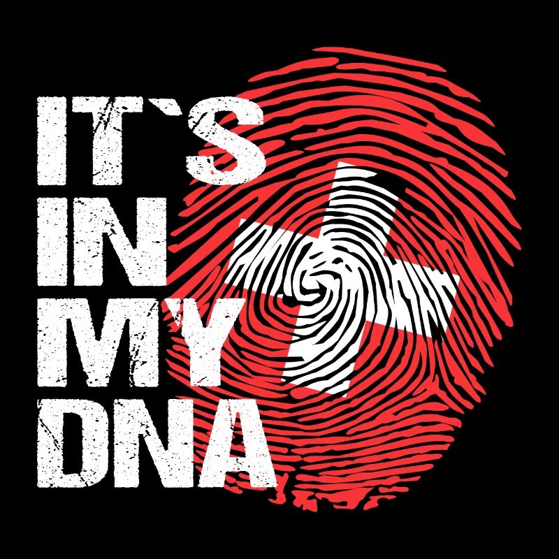 Schweiz Schweizer Flagge Spruch DNA Fingerabdruck