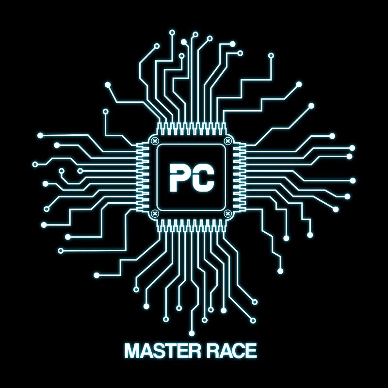 Blaues PC-Master-Race - CPU-Nerd
