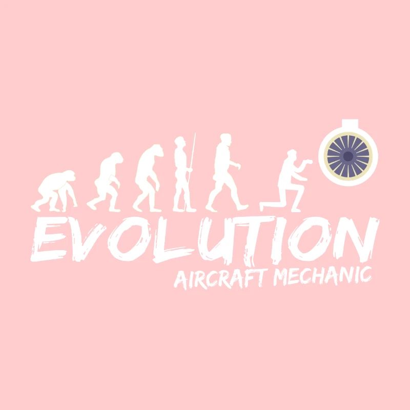 Flugzeug Mechaniker Wartung Evolution Lustig