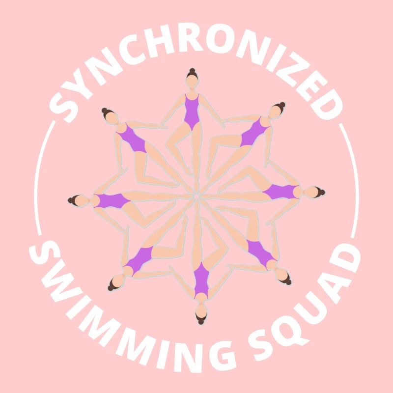 Escouade de natation synchronisée des nageurs synchro