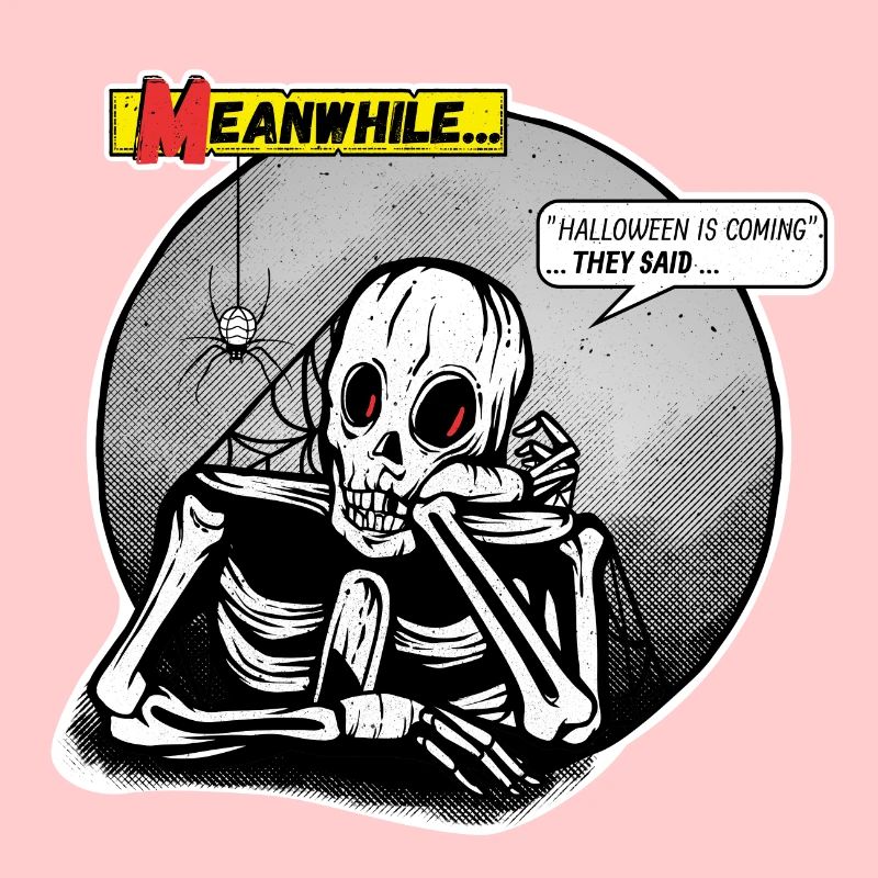 Halloween is coming they said Skelett Horror Comic