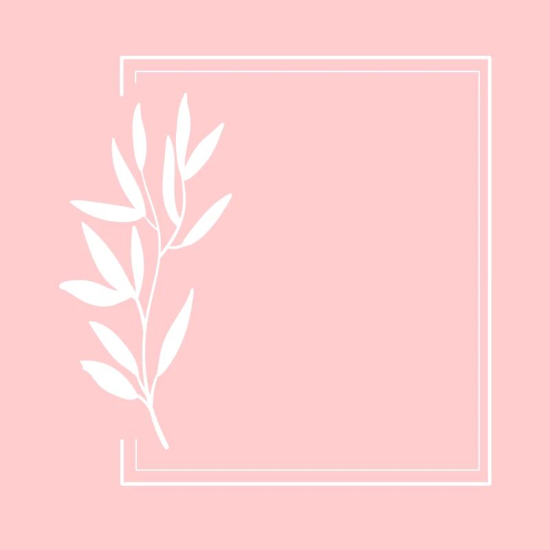 Strich Rahmen mit Blatt Deko Geschenk