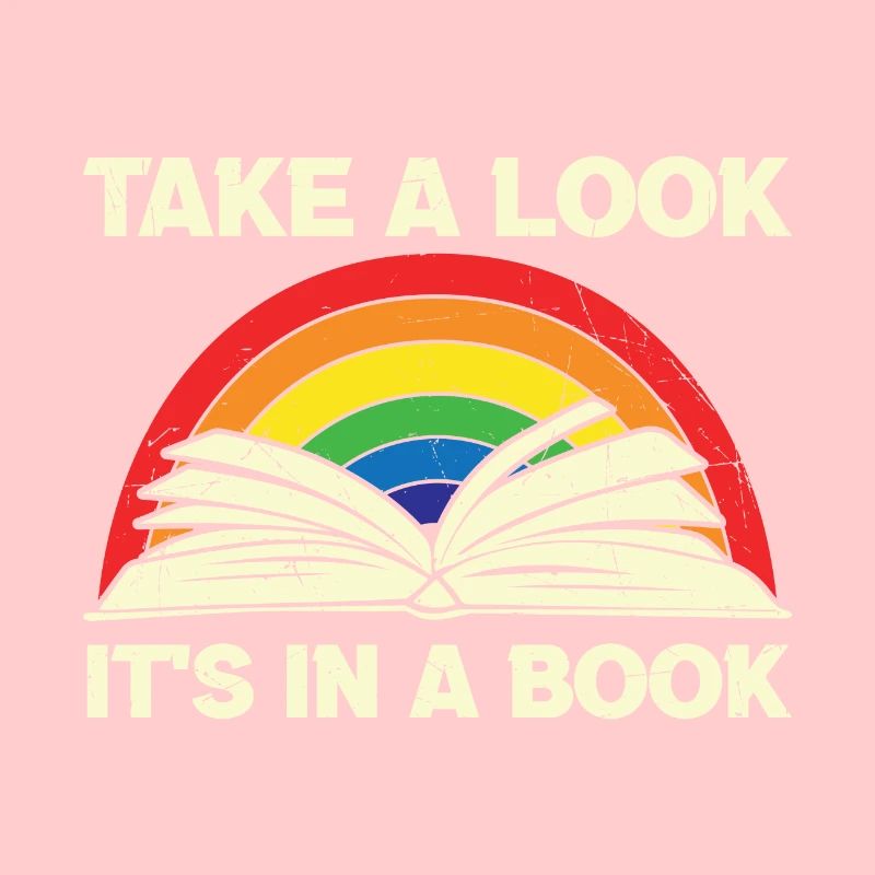 Citation de lecture Jetez un coup d’œil c’est dans un livre Rainbow R