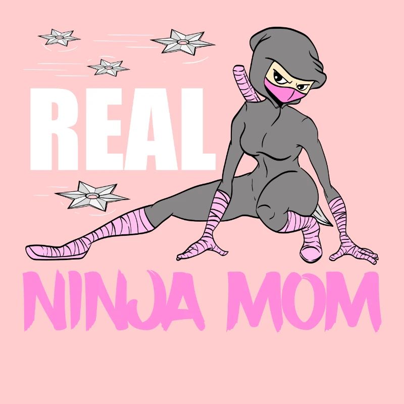 Echte Ninja Mama Karate Kampfkunst Fechter Ninja