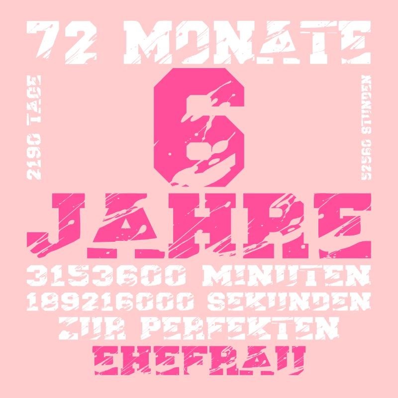 Zuckerhochzeit 6 Hochzeitstag Ehefrau lustiges