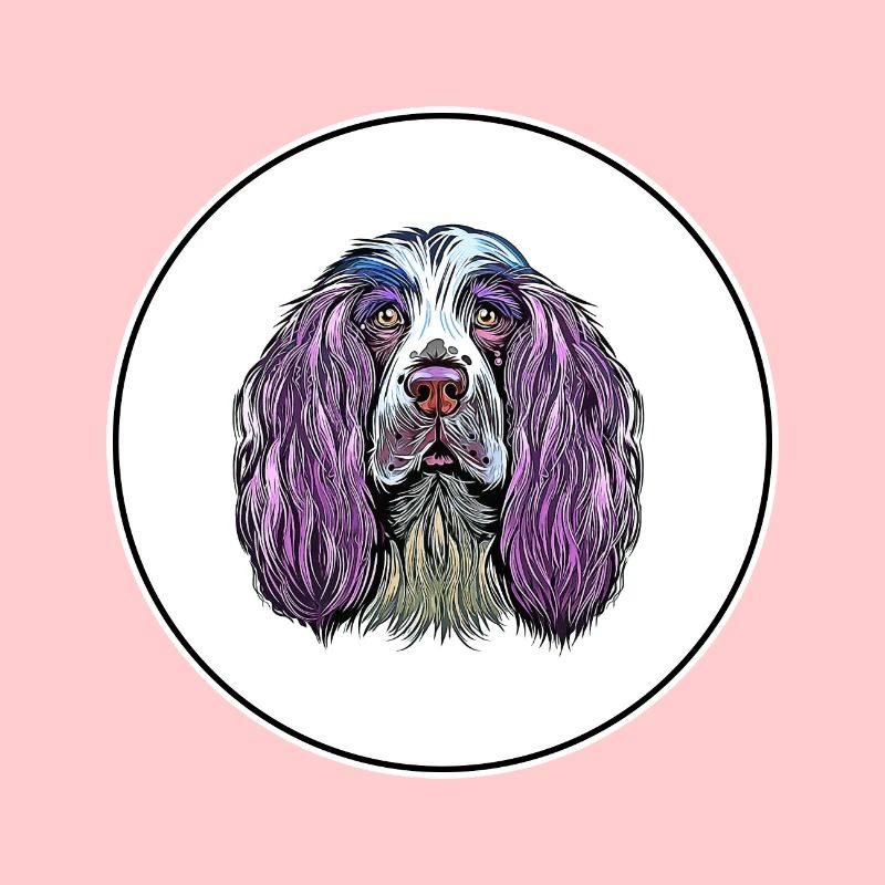 Englisch Springer Spaniel Hund Aquarell Illustrati