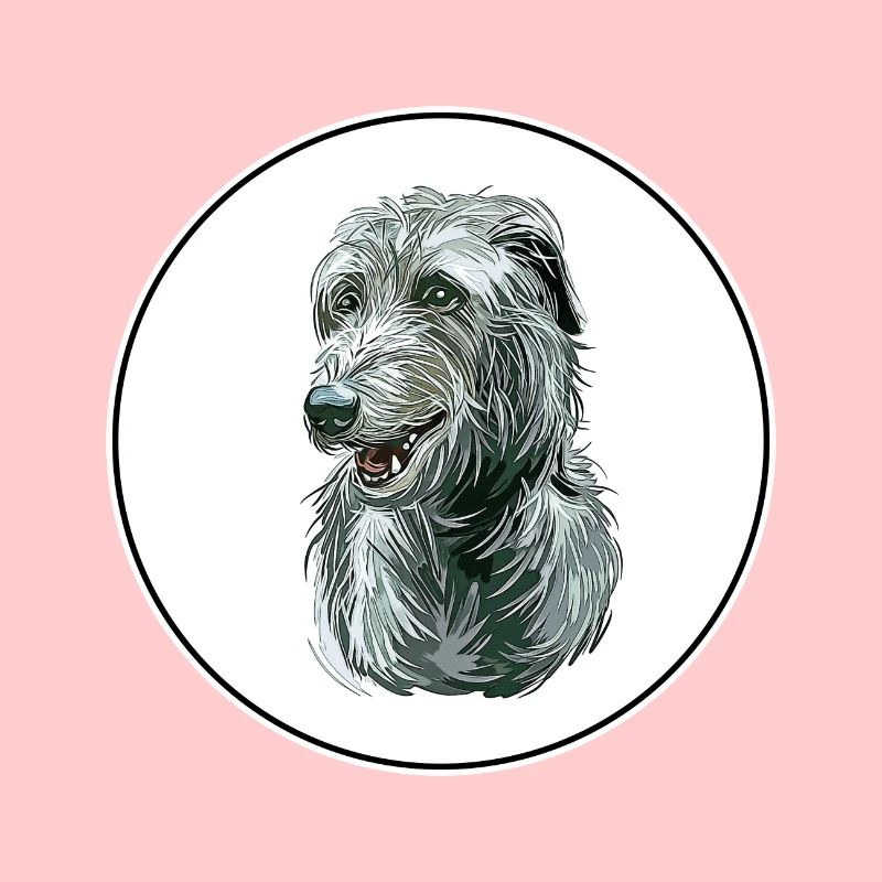 Illustration de l’aquarelle du chien de cerf écossais