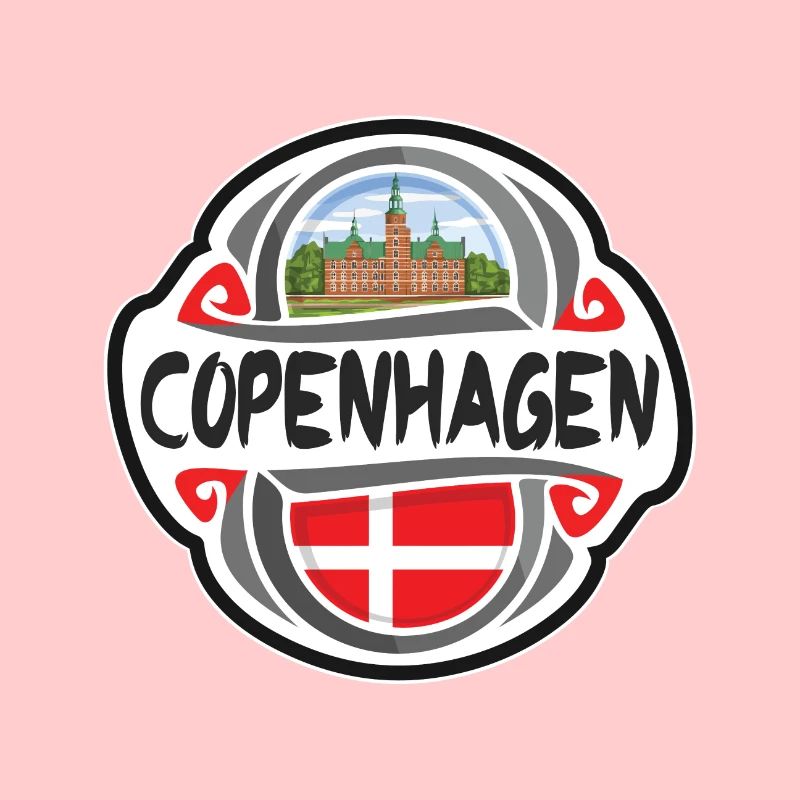 Copenhague Danemark Drapeau Voyage Souvenir Badge Stam