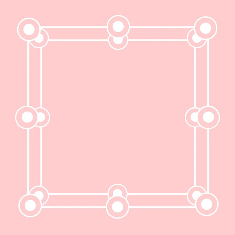 Futuristic frame with circles points