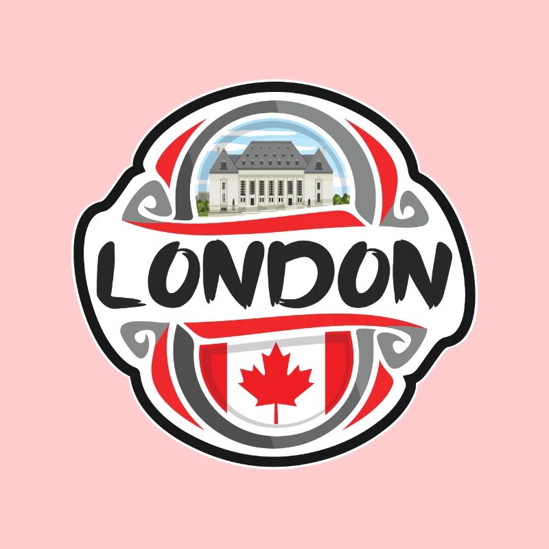 Insigne du drapeau du Canada de Londres Timbre souvenir de voyage