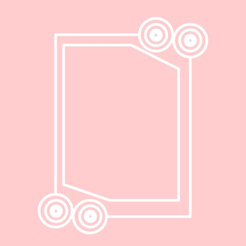 Cool long frame in white decoration