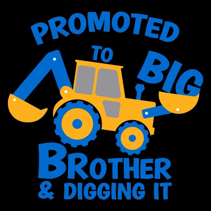 Big brother excavator driver construction worker