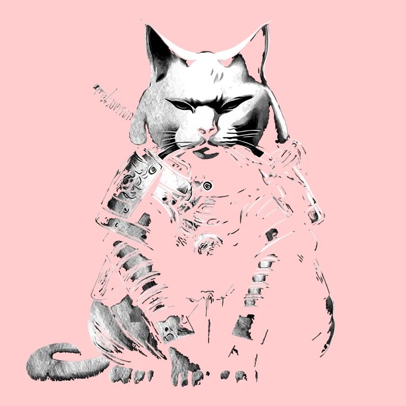 cool samurai cat