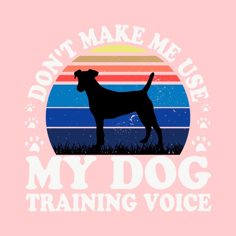 Chilean Fox Terrier Dog Silhouette Retro Sunset