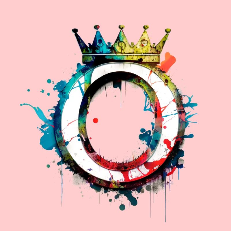 Graffiti Buchstabe O mit 👑