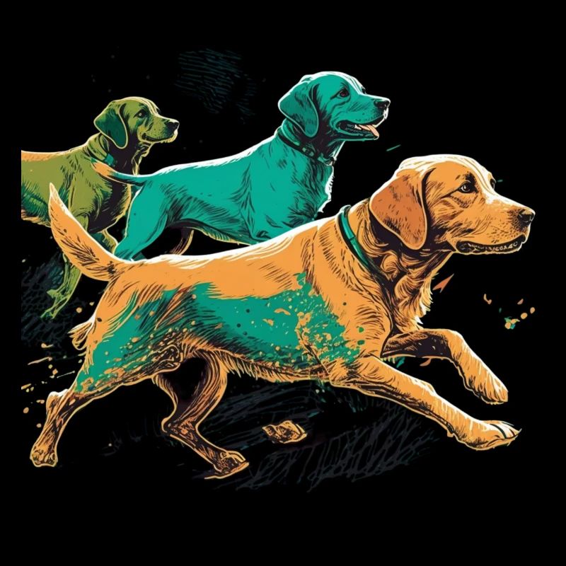 Bunte Hunde - Hunde Gruppe