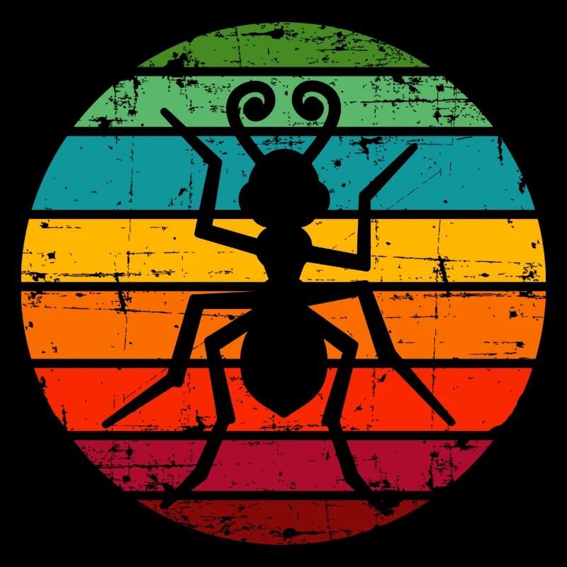 Fourmi Insectes Fourmis Rétro Coucher de Soleil