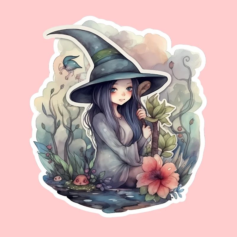 Sorcière douce dans l’eau