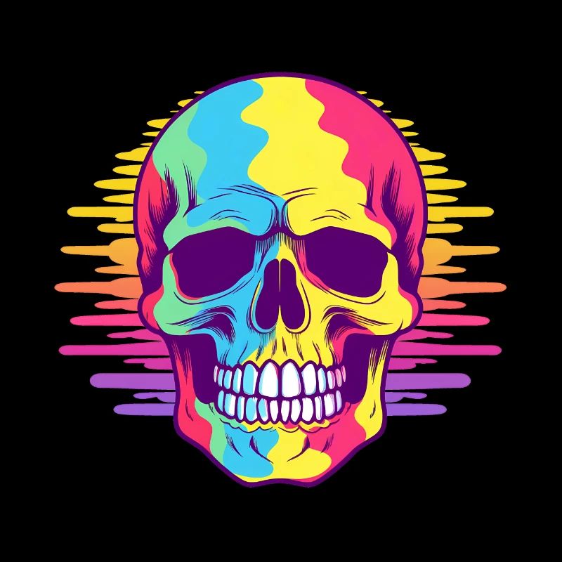 Rainbow skull