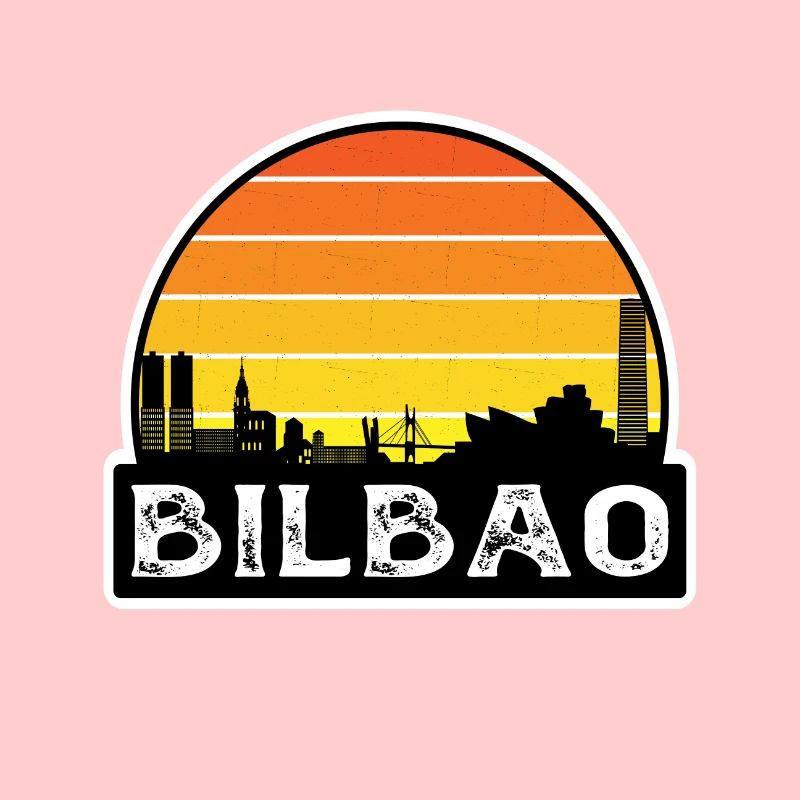 Bilbao Espagne Flag Skyline Souvenir de voyage