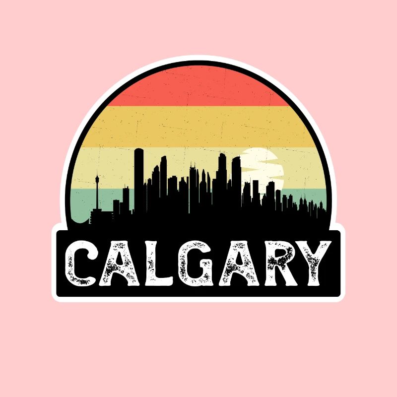 Calgary Canada Flag Skyline Souvenir de voyage