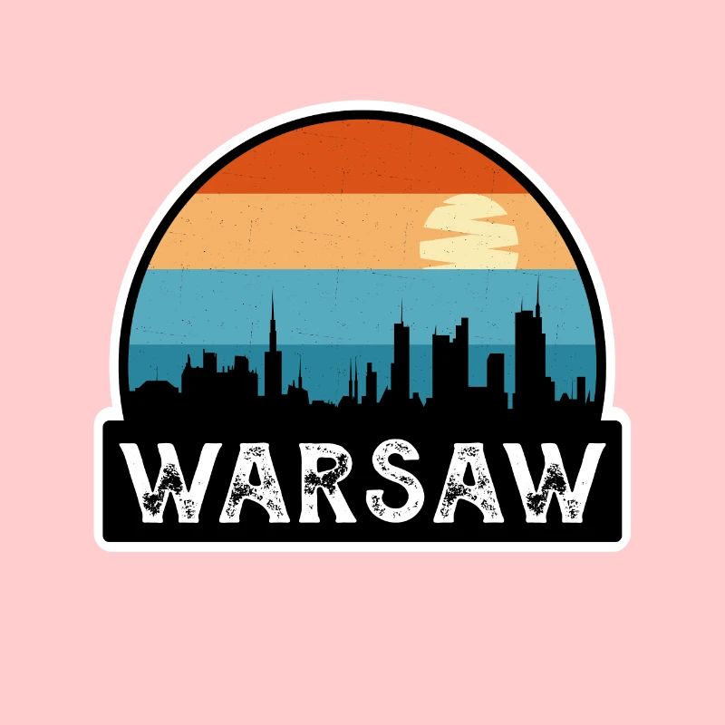 Varsovie Pologne Flag Skyline Souvenir de voyage