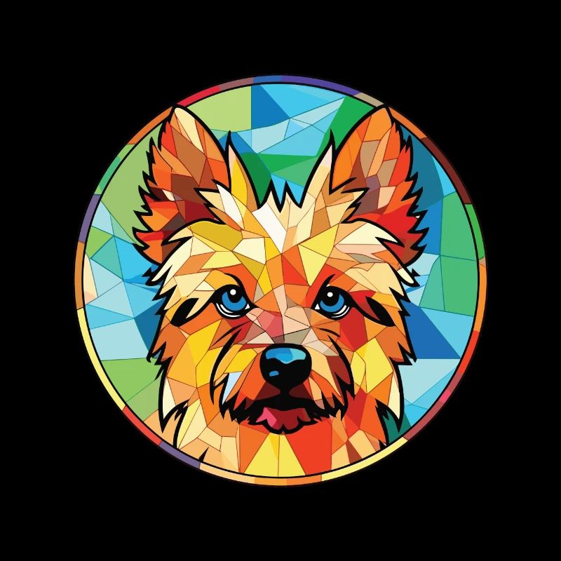 Australien Silky Terrier chien race aquarelle