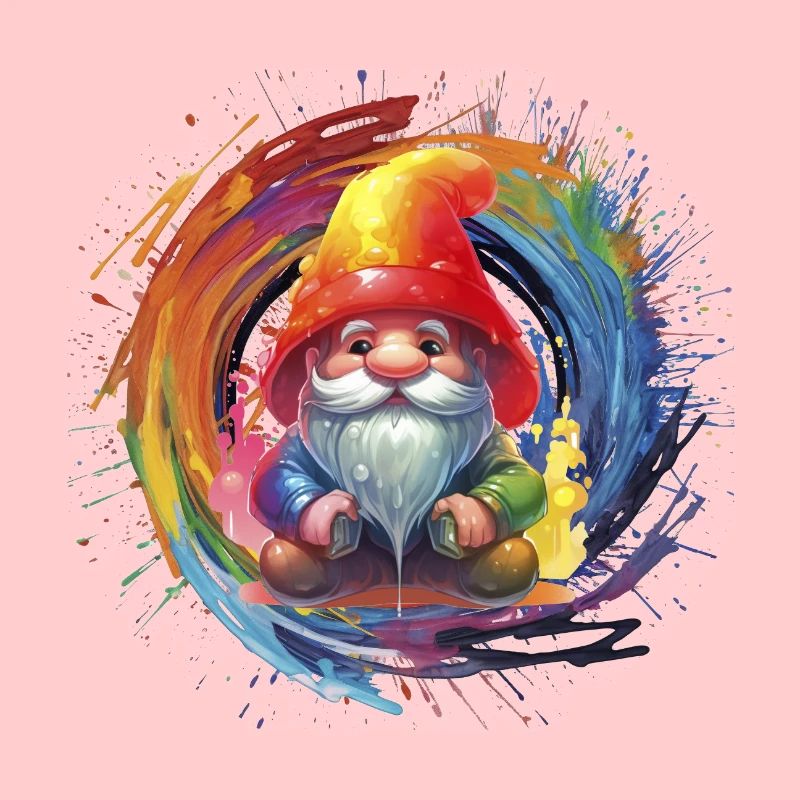 Bunter Weihnachtszwerg Zauberer
