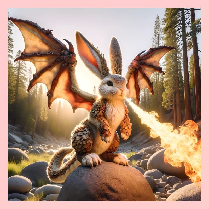 Feuerspeiender Hase Drache #12