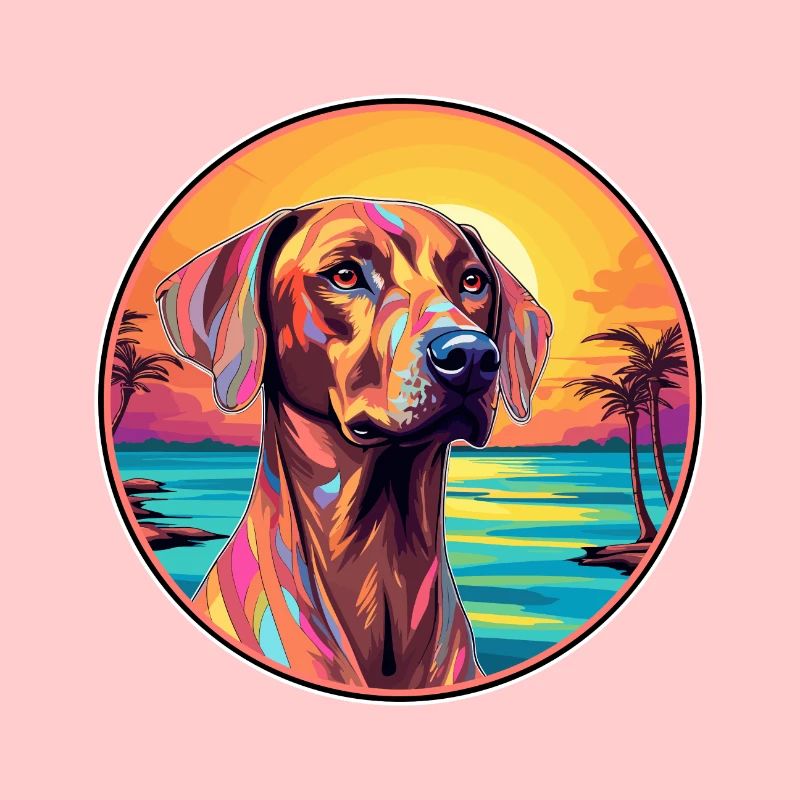 Rhodesian Ridgeback Hunderasse Bunte Karikatur Wat