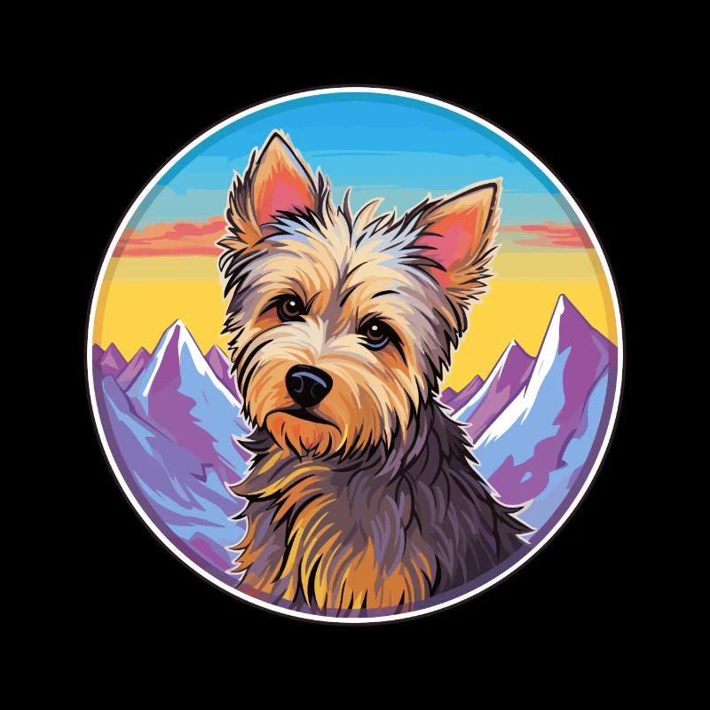 Australien Silky Terrier chien race Cartoon Kawaii