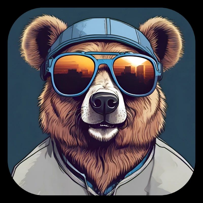 Cooler Bär mit Sonnenbrille