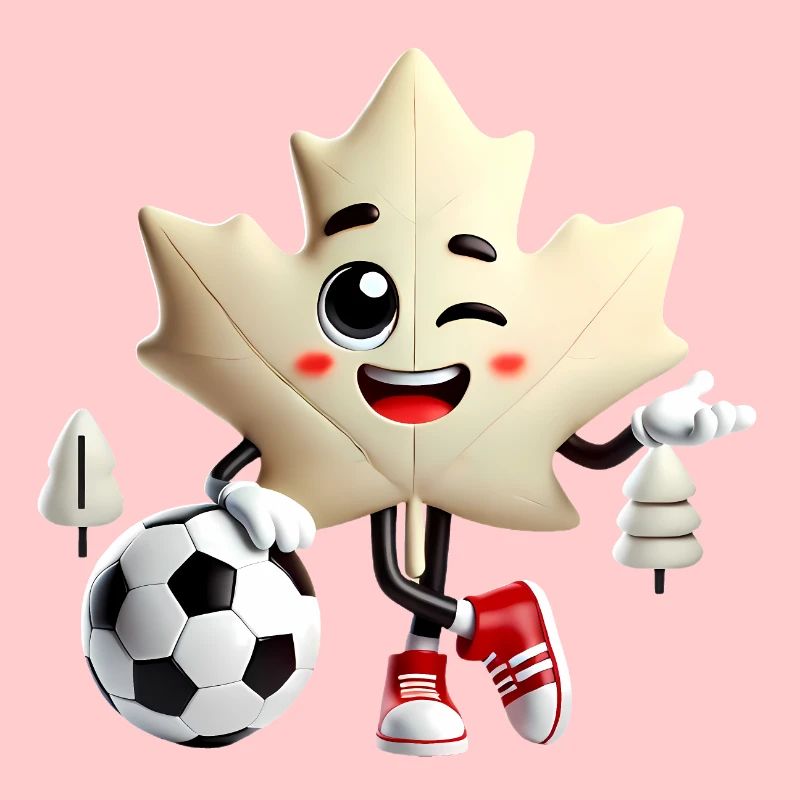 Mascotte de soccer de la feuille d’érable du Canada