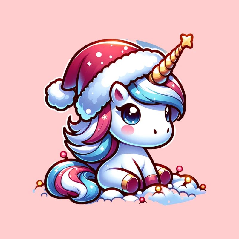 Weihnachts Einhorn Weihnachtsstern