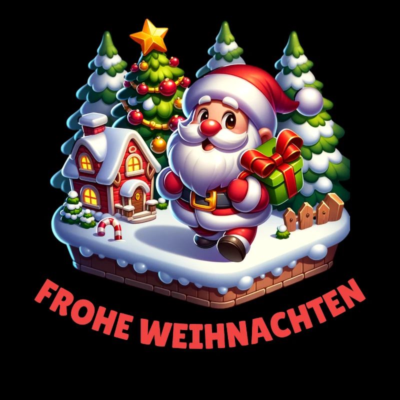 Frohe Weihnachten Weihnachtsmann Weihnachtsbaum