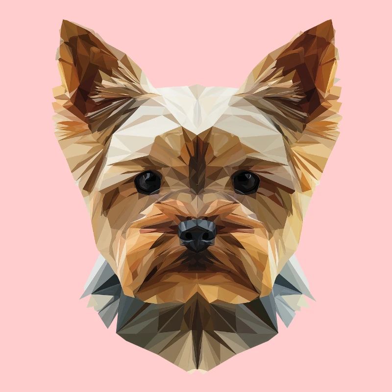 Yorkshire Terrier Low Poly Art Design
