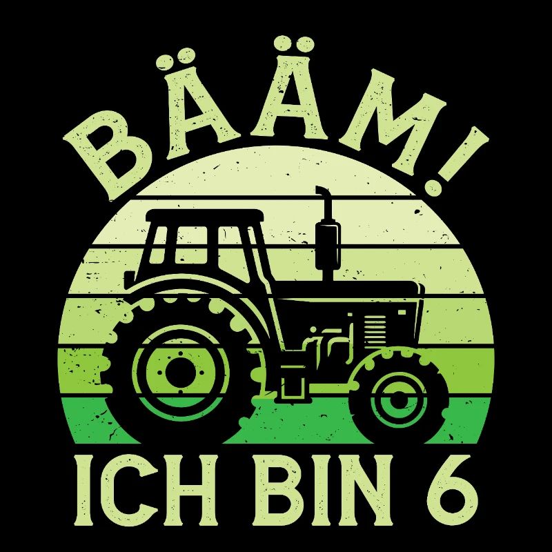 Ich bin 6 Jahre Drei Junge 6. Geburtstag Traktor