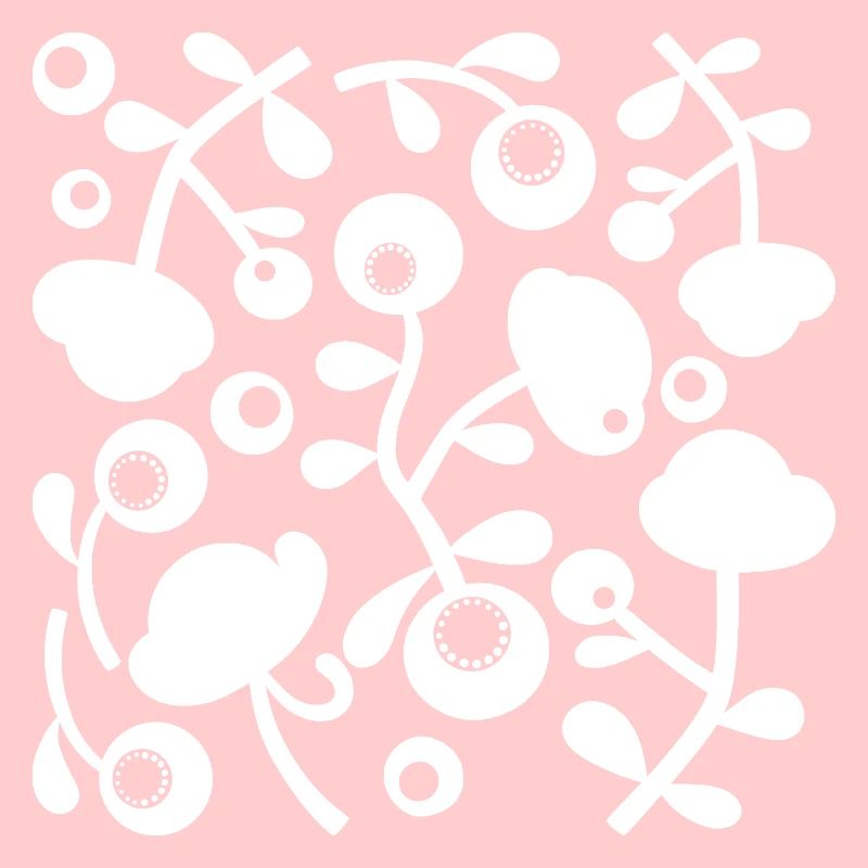 Abstract Peonies L White Transparent