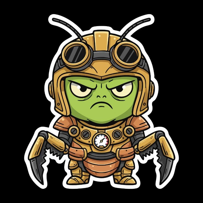 Locust Engineer Steampunk Rüstungsmessing