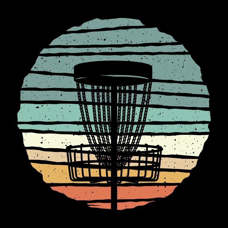 Disc Golf Spieler retro Design Discgolf