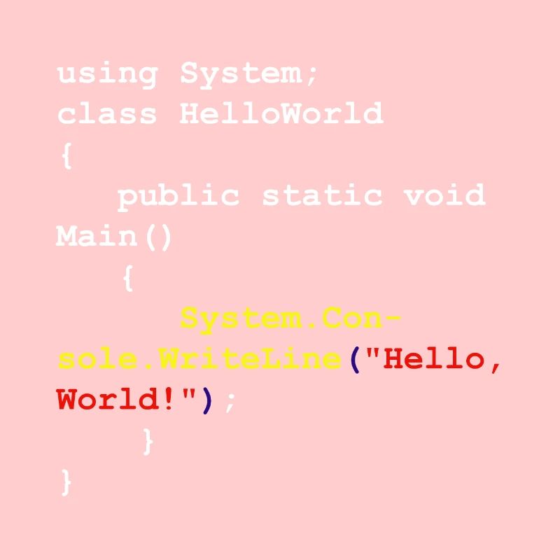 Hello World C # Sharp developer program gift