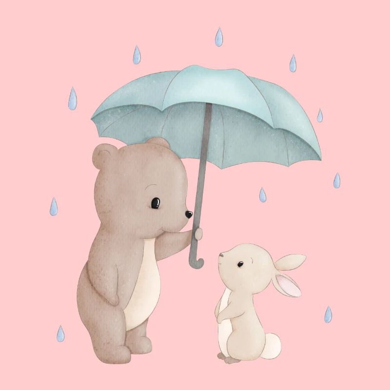 Parapluie lapin ours