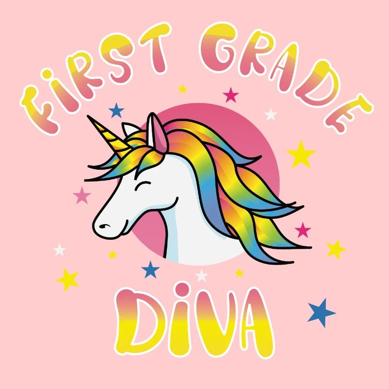 Cadeau d’inscription de licorne de première année Diva