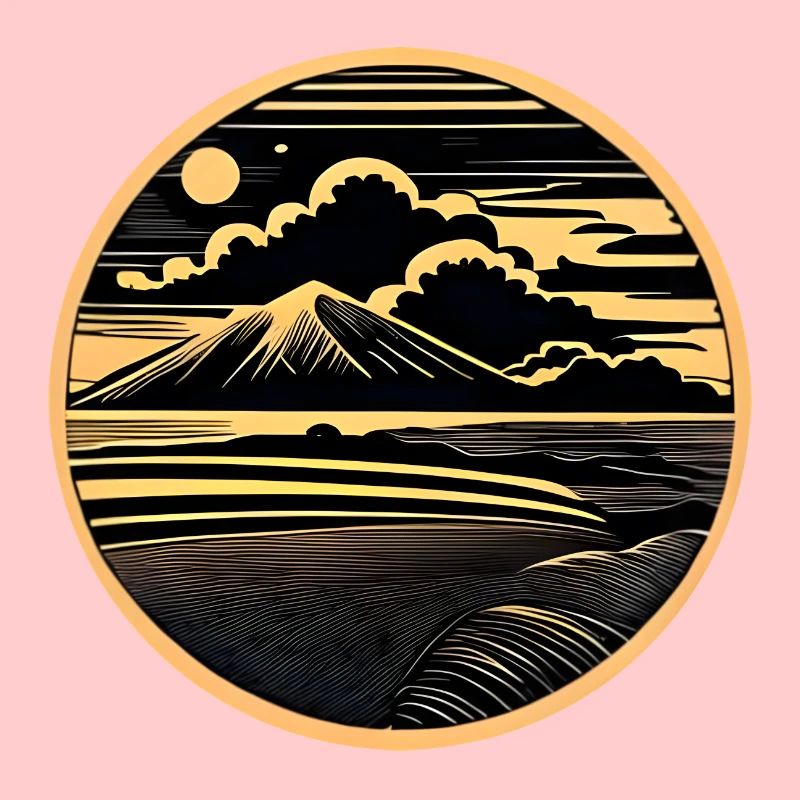 Vintage Beach Landscape bb